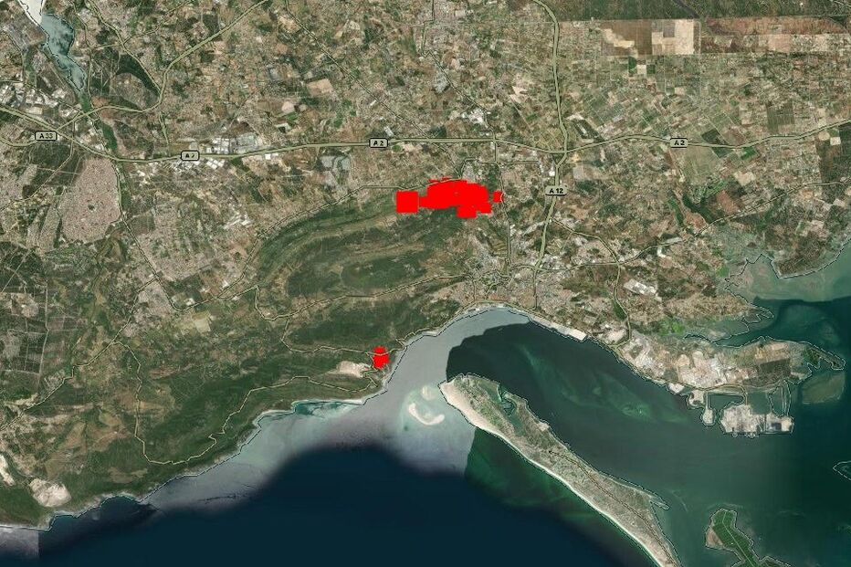 Imagem divulgada pela NASA revela o tamanho real do incêndio em Palmela