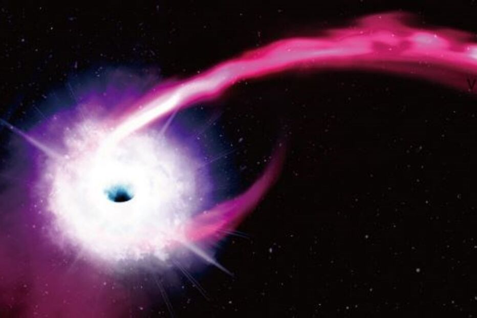 Estrela destruída pelo efeito de maré de um buraco negro massivo