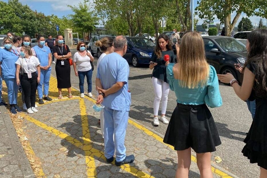 protestos, profissionais de saúde, Penafiel, Hospital Padre Américo