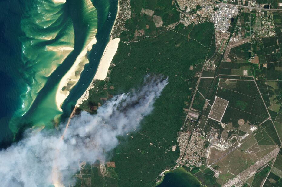 A comuna de La Teste-de-Buch, em Girona, França. Imagem registada a 13 de julho