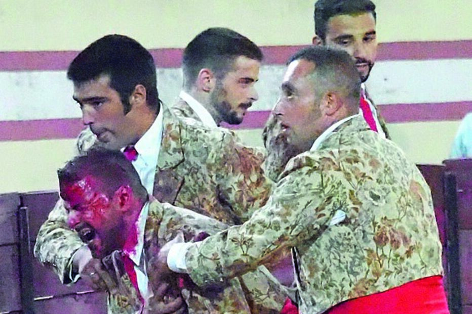 forcados, feridos, tourada