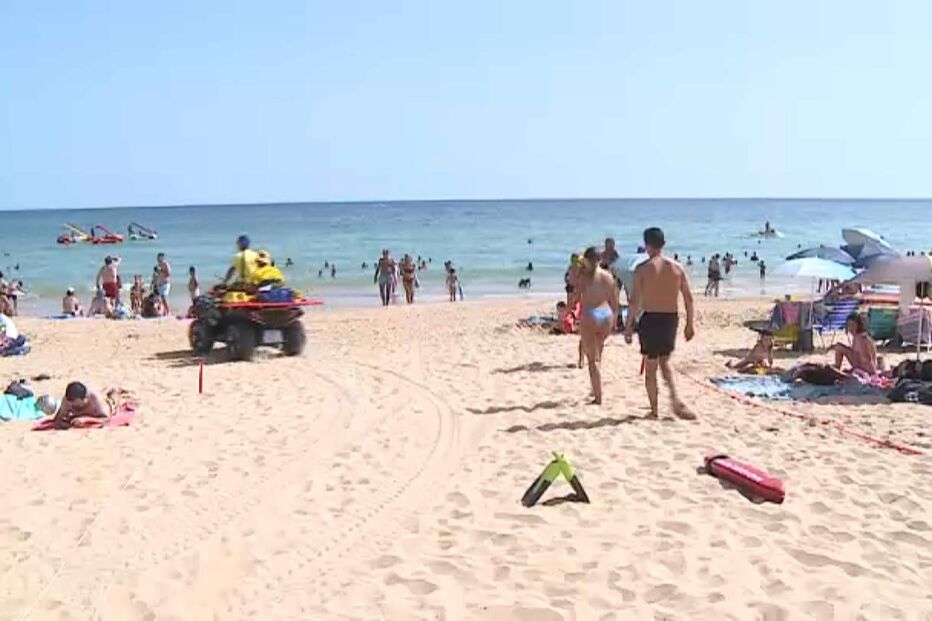 Temperaturas, calor, praia da Rocha, verão, Algarve, Portimão