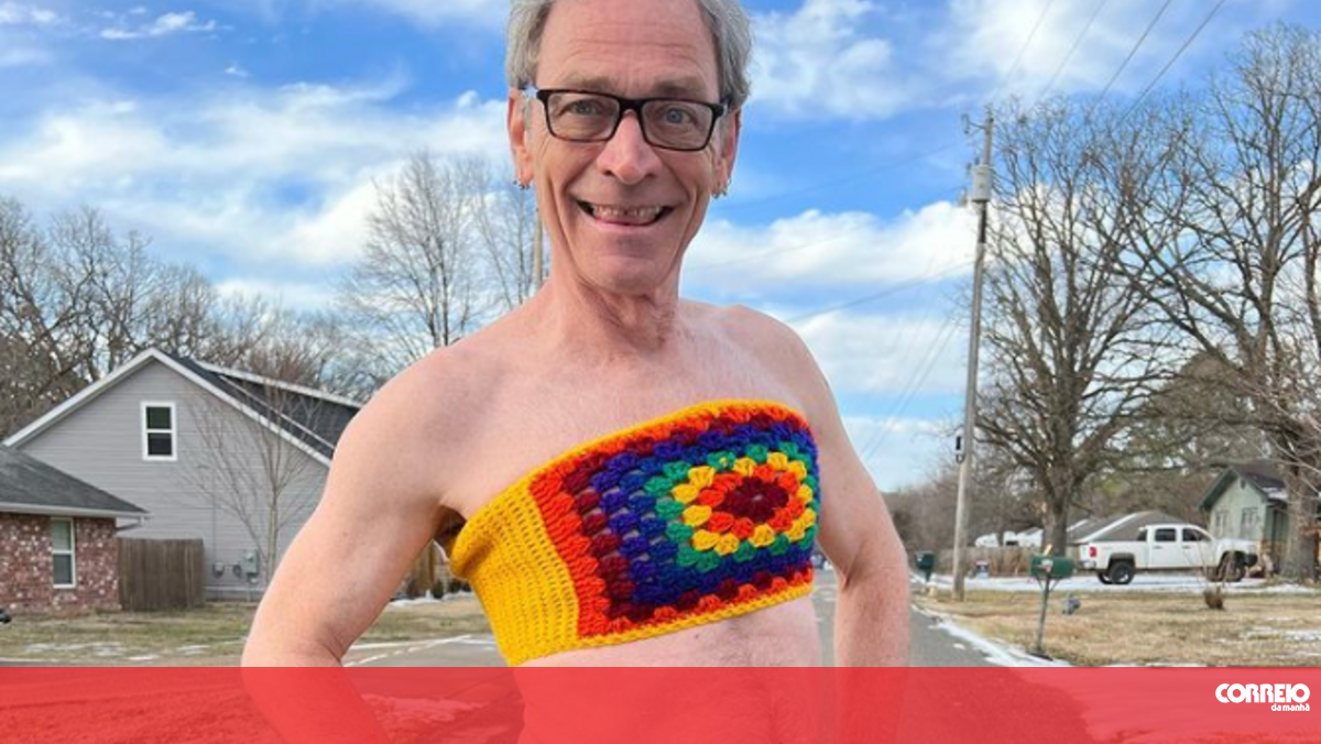 The father made a splash on the internet as the model for his daughter’s crochet tops.  The young woman’s business grew overnight when the man began “flaunting” his creations on social media.