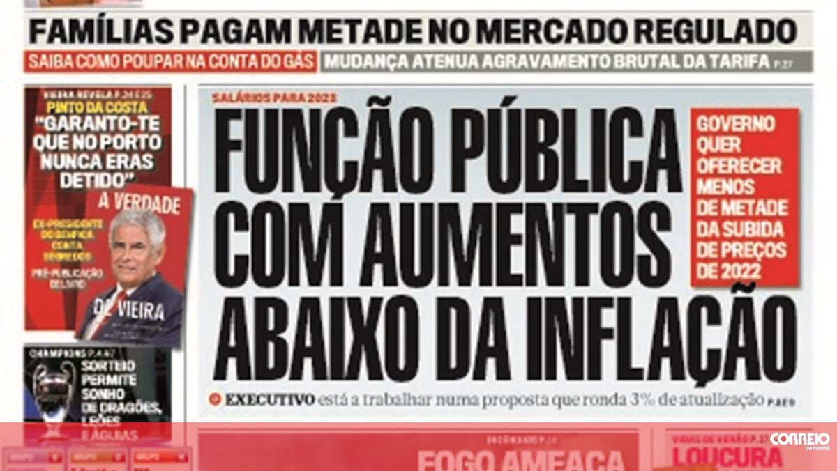 CM de hoje Capas Correio da Manhã