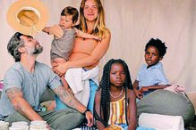 Giovanna Ewbank, marido e filhos