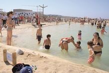 piscina, água quente, mar