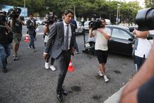 Rui Costa à chegada ao velório de Fernando Chalana