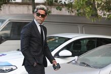 Abel Xavier no velório de Chalana