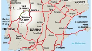 Principais gasodutos da Península Ibérica