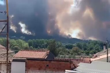 Mais de 180 bombeiros combatem incêndio em Ourém