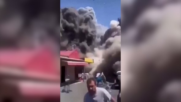 Vídeo capta momento de uma das explosões em armazém de fogo de artifício na Arménia