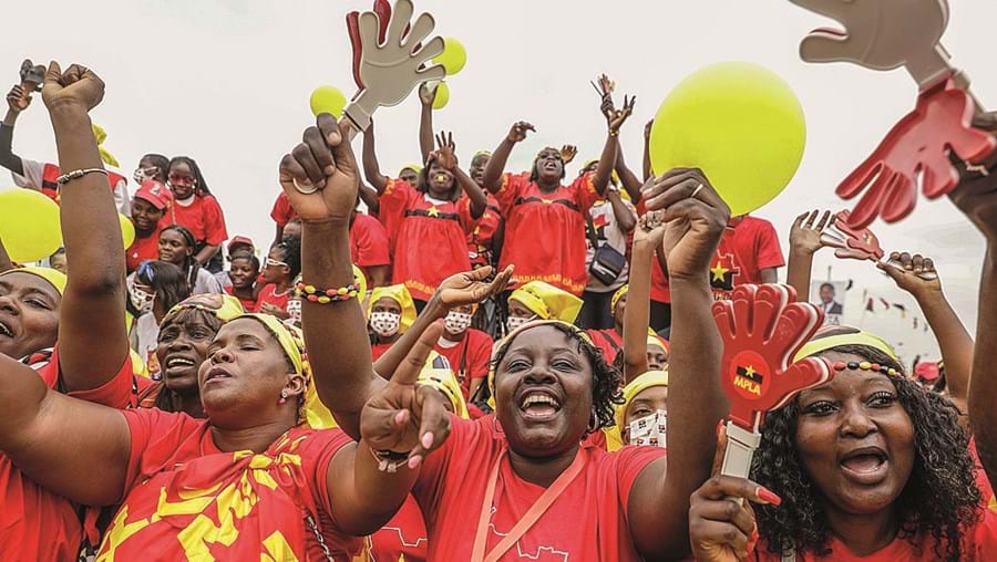 Comícios das MPLA durante a campanha foram muito concorridos.