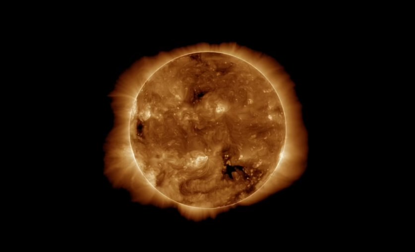 Imagem do Sol, captada pelo observatório da NASA é parecida com a foto de um chouriço publicada pelo cientista