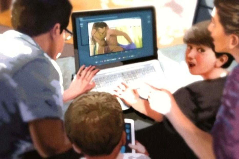 Homem mostra vídeo sexual da ex-mulher com novo namorado a filhos menores