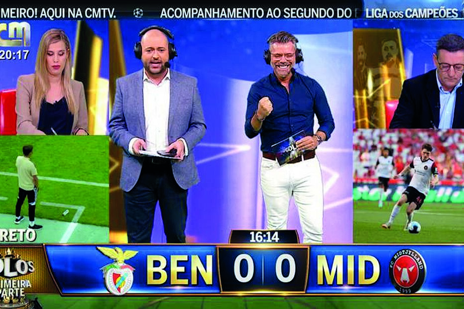 CMTV estreou novo modelo de acompanhamento dos jogos, no confronto entre Benfica e Midtjylland 