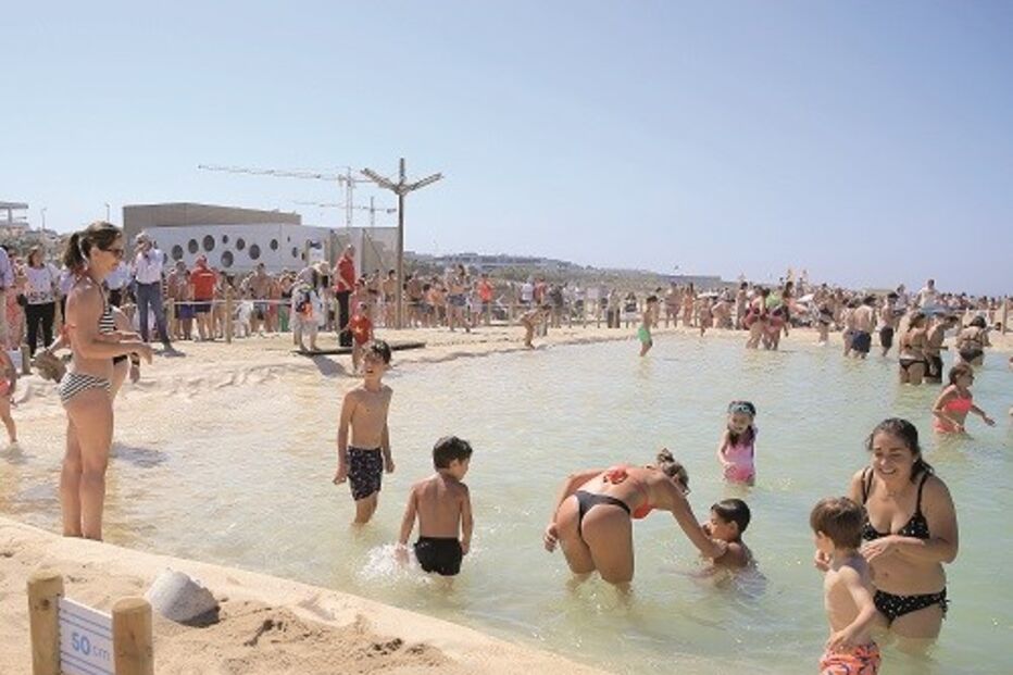 piscina, água quente, mar
