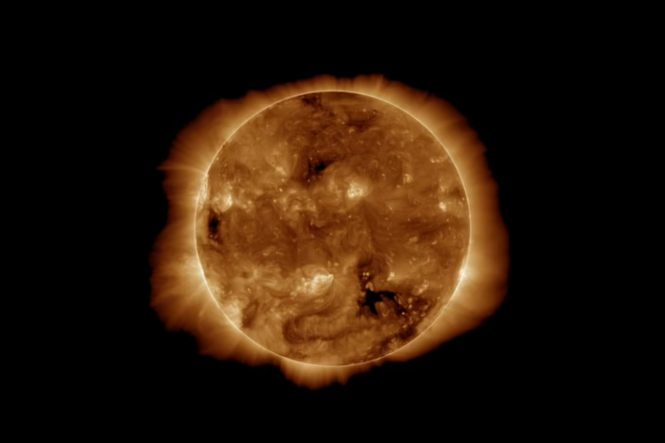 Imagem do Sol, captada pelo observatório da NASA é parecida com a foto de um chouriço publicada pelo cientista