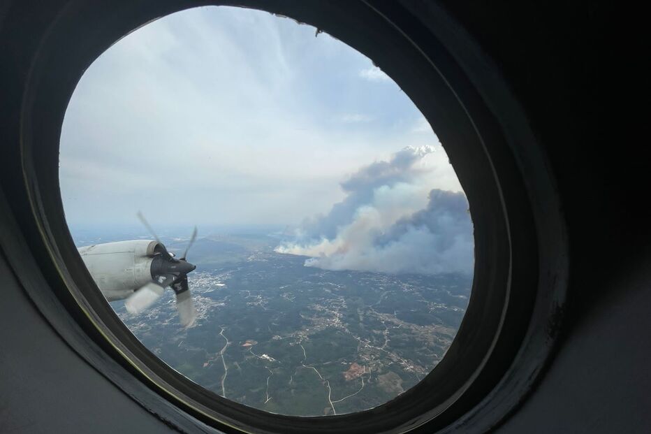 Aeronave P-3C CUP+ vigia zonas rurais para deteção de incêndios