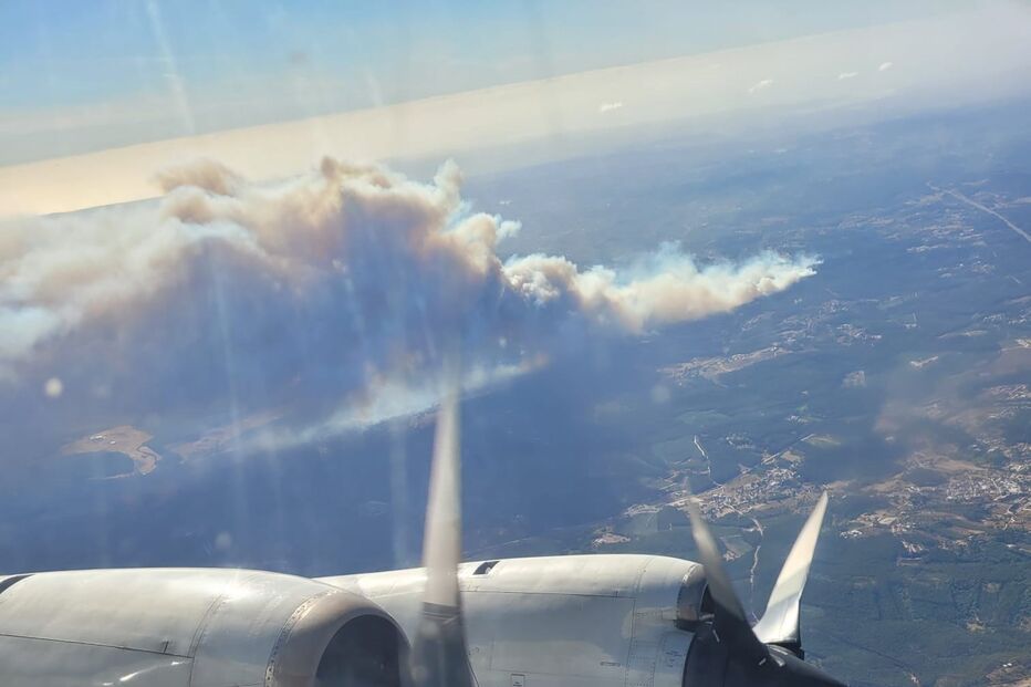Aeronave P-3C CUP+ vigia zonas rurais para deteção de incêndios