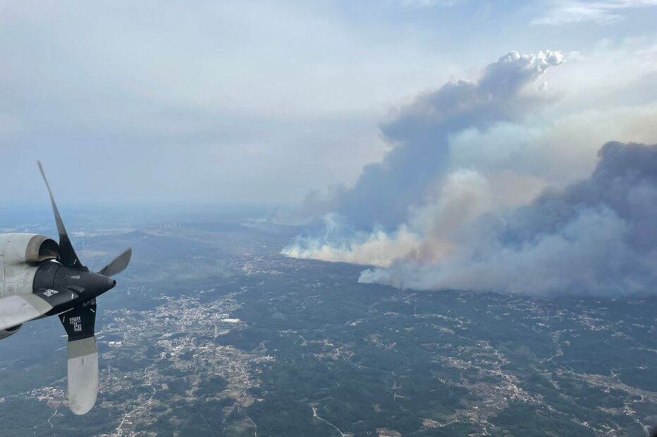 Aeronave P-3C CUP+ vigia zonas rurais para deteção de incêndios