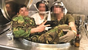 Novas imagens mostram militares dos Comandos dentro de caldeirão usado para cozinhar