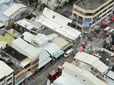 Destruição do sismo em Taiwan