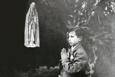 Carlos Alberto Delgado, o vidente da Asseiceira. O menino de 11 anos disse que Nossa Senhora lhe pediu que as pessoas cumprissem os 10 Mandamentos