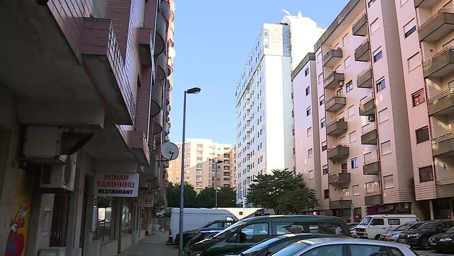 Rixa ocorreu nesta zona residencial altamente populosa da cidade de Braga 