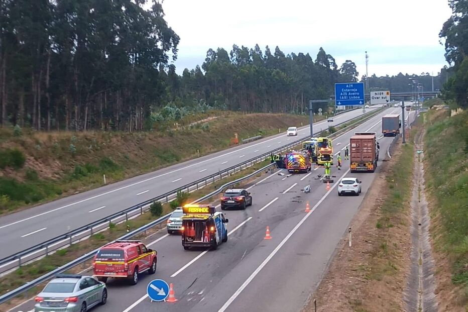 acidente, Ovar, colisão, A29