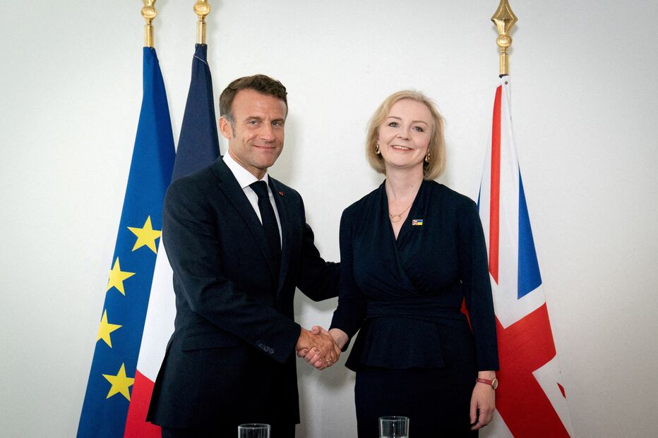 Liz Truss e Emmanuel Macron