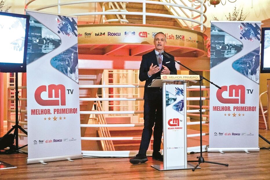 Francisco Penim durante a gala de lançamento da CMTV, em Nova Iorque