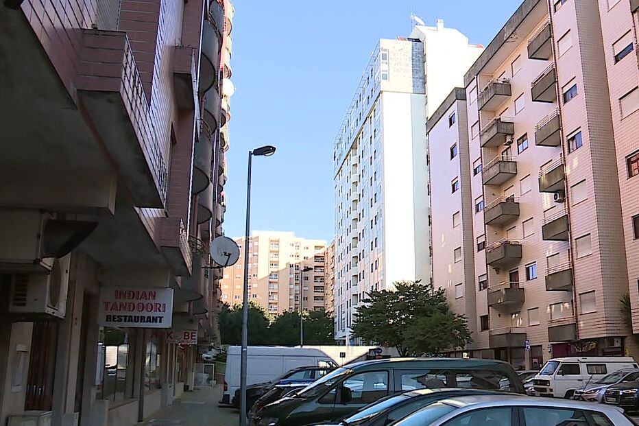 Rixa ocorreu nesta zona residencial altamente populosa da cidade de Braga 