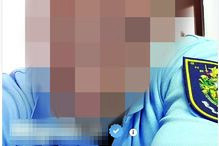 polícias, fardas, engate, Tinder