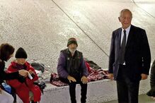 Marcelo Rebelo de Sousa visitou o casal, na Gare do Oriente, na 2ª feira
