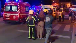 Choque em cadeia faz sete feridos, três em estado grave em Lisboa