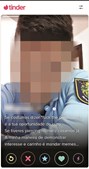 Imagens publicadas pelos dois militares no perfil da rede social Tinder 