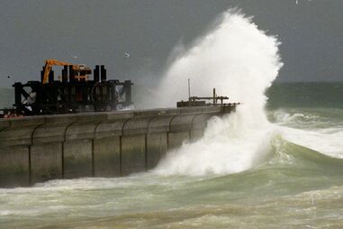 Forte agitação marítima