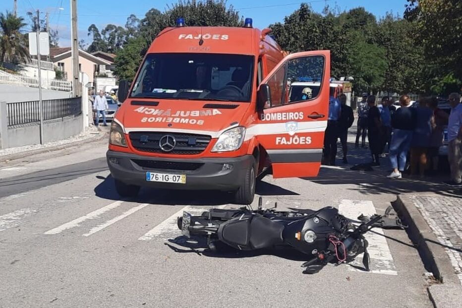 colisão, mota, Oliveira de Azeméis