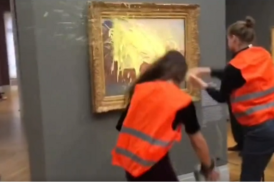 Ativistas ambientais atiraram puré de batata a um quadro de Monet na Alemanha