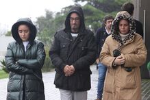 Familiares e amigos no funeral do DJ Eddie Ferrer