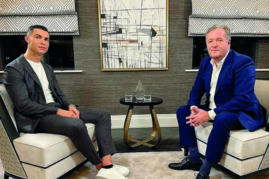 Cristiano Ronaldo foi entrevistado por Piers Morgan