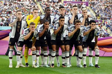 Seleção alemã em protesto