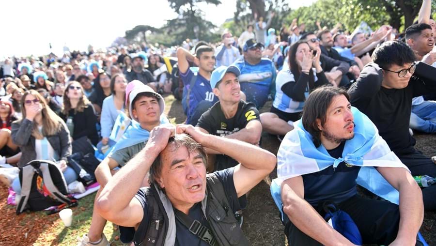 Adeptos da Argentina  ficaram  incrédulos