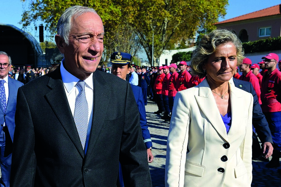 O Presidente da República, Marcelo Rebelo de Sousa, com a ministra da Coesão Territorial, Ana Abrunhosa 