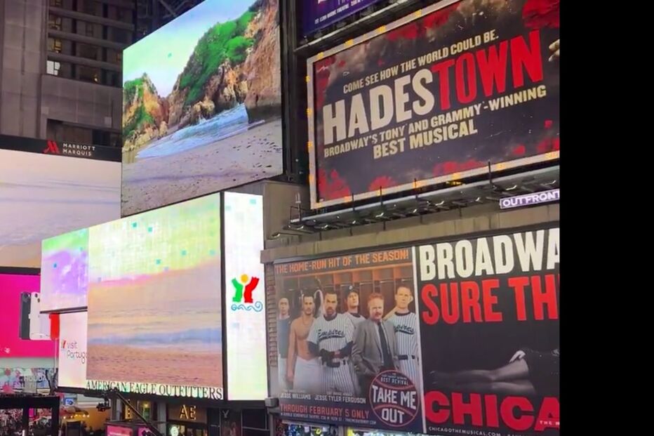  Paisagens portuguesas “invadem” Times Square de Nova Iorque