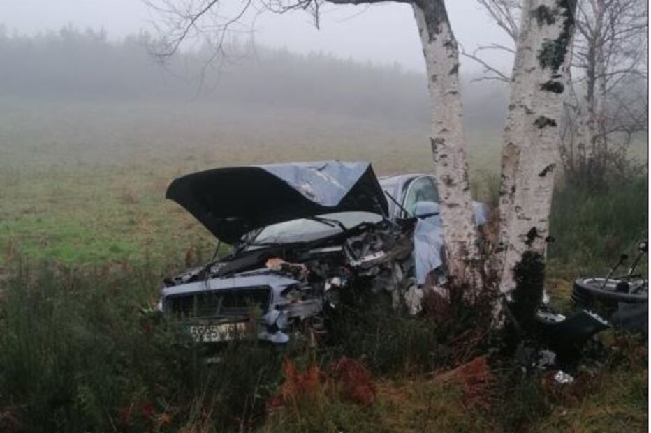Carro despista-se e embate contra árvore nos Arcos de Valdevez