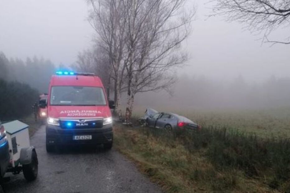 Carro despista-se e embate contra árvore nos Arcos de Valdevez