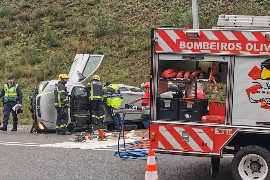 Despiste de carro em Oliveira de Azeméis