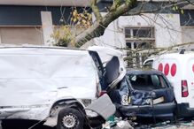 Viaturas danificadas