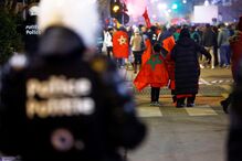 Confrontos entre polícia e adeptos em Bruxelas